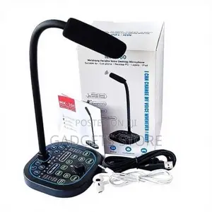 MK-100 Desktop Microphone Voice Changer and Sound Card