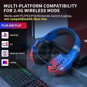 PHOINIKAS 2.4GHz Wireless Gaming Headset for PS5, PS4, PC, Switch
