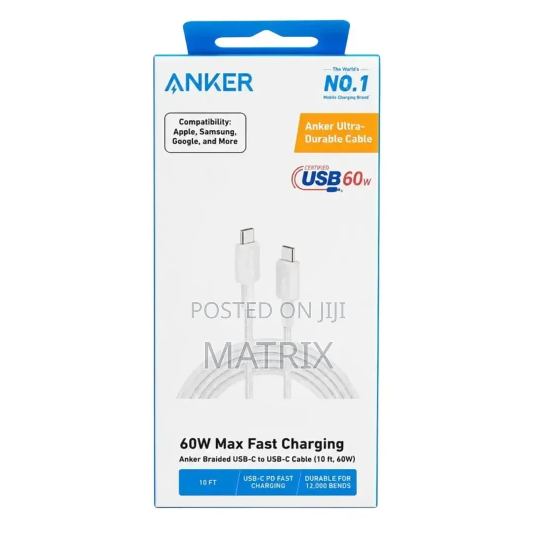 Anker USB C to C Cable 10ft (3M) Braided 3 Metre Type C Cable