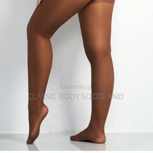 Luxurious Dark Brown Transparent Body Socks – Elegant, Feminine