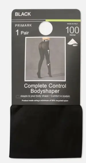 Thick Complete Control Black Body Socks With Built-in Body Shaper