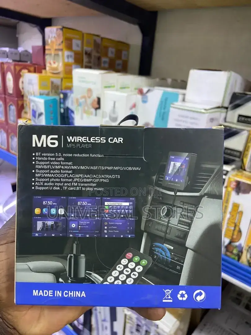 M6 Wireless Car MP5 Player - Black