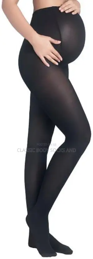 Black Maternity Tights - UK Brand