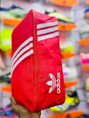Red and Green Adidas-Branded Rectangular Sports Shoe or Boot Bags