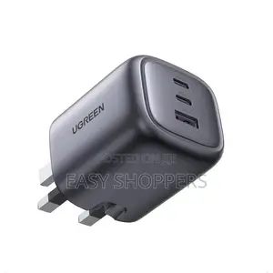 UGREEN Nexode 65W 3-Port GaN Fast Charger 2 USB-C Ports One USB-A Port