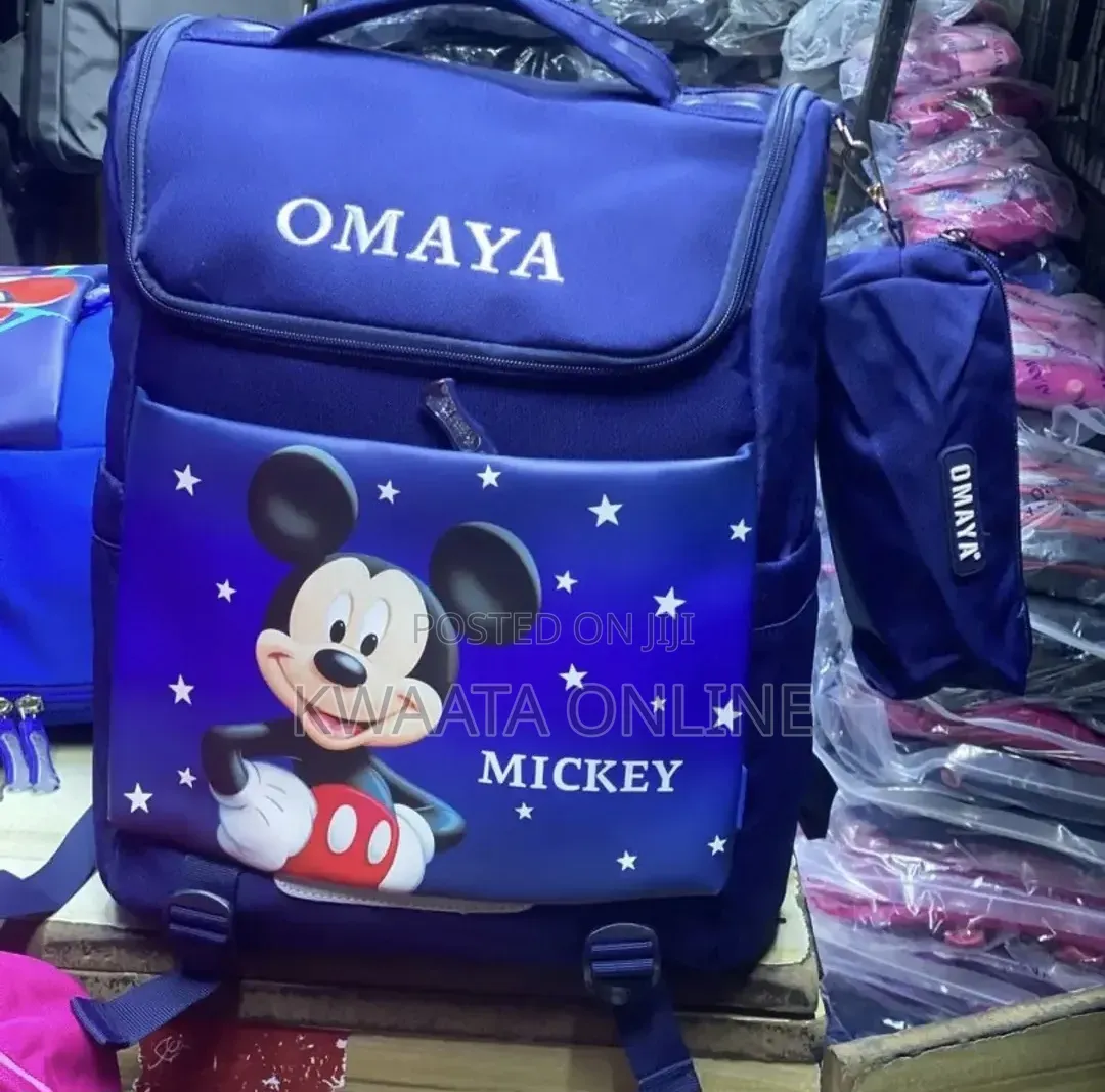 OMAYA Kids' 3D Character School Backpack Set With Matching Pouch
