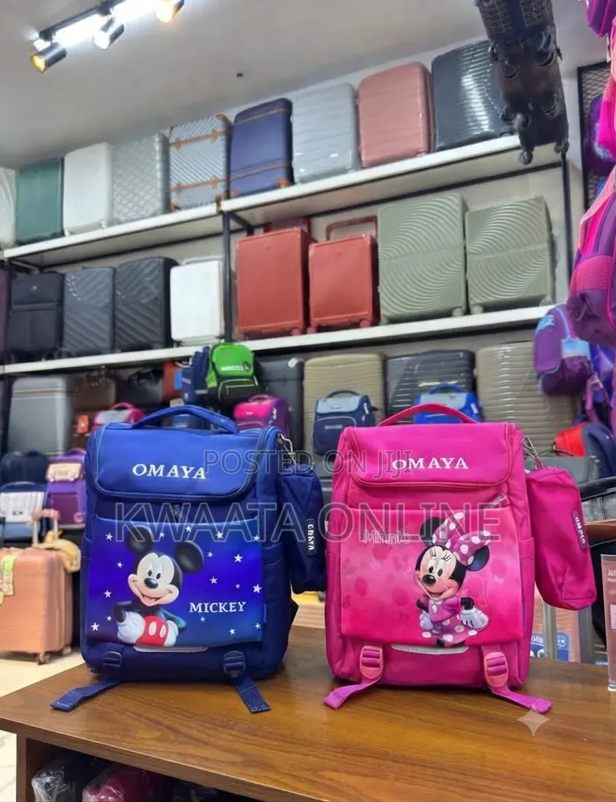 OMAYA Kids' 3D Character School Backpack Set With Matching Pouch