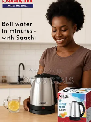 Saachi Original 1.8L Stainless Steel Electric Kettle 7767 – Silver