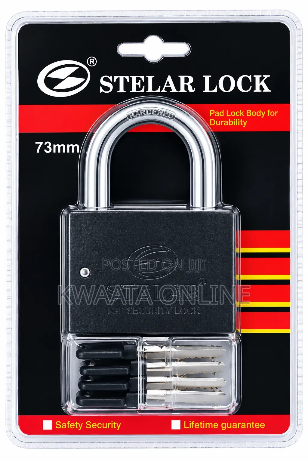 STELAR LOCK 73mm Heavy-Duty Security Padlock With 4 Keys