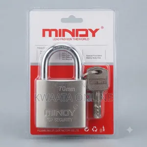 Mindy 70mm Heavy-Duty Brass Steel Top Security Padlock With Keys
