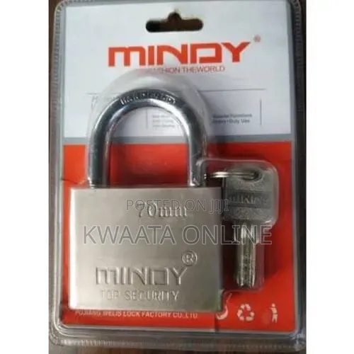 Mindy 70mm Heavy-Duty Brass Steel Top Security Padlock With Keys