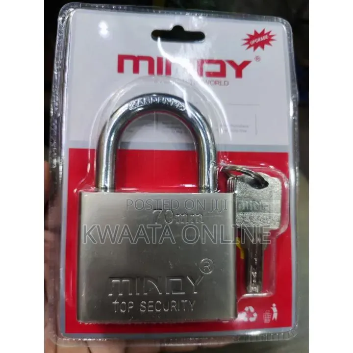 Mindy 70mm Heavy-Duty Brass Steel Top Security Padlock With Keys