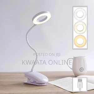 LED Ring Rechargeable Clip-on Desk Lamp –Flexible USB Reading Light