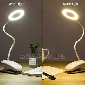 LED Ring Rechargeable Clip-on Desk Lamp –Flexible USB Reading Light