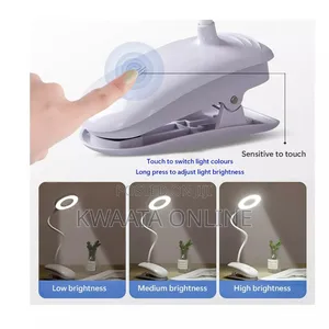 LED Ring Rechargeable Clip-on Desk Lamp –Flexible USB Reading Light