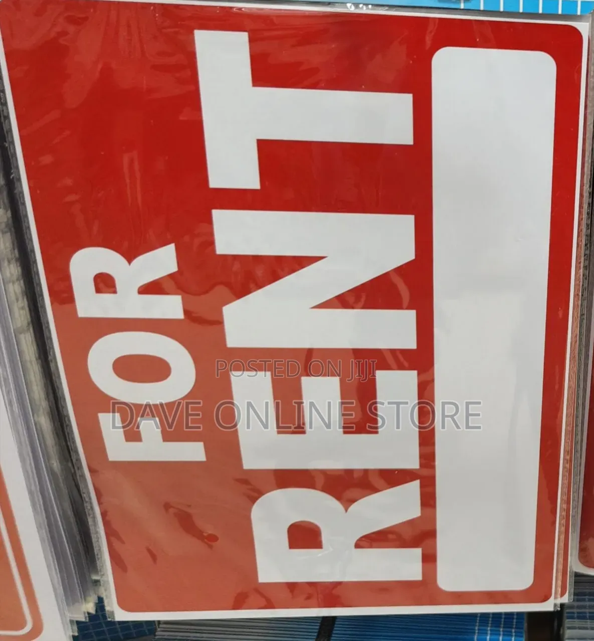 A4 Size FOR RENT Sign Sticker
