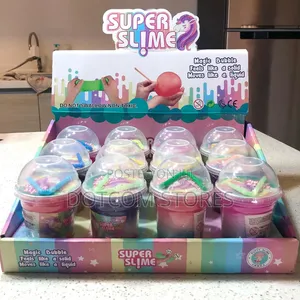 12pcs Set Bubble Tea Slime Toy