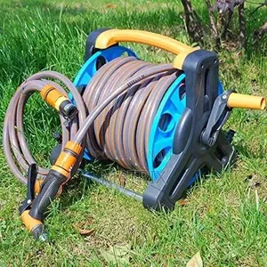 Garden Hose Reel Stand Portable Water Pipe Storage Rack Cart Holder