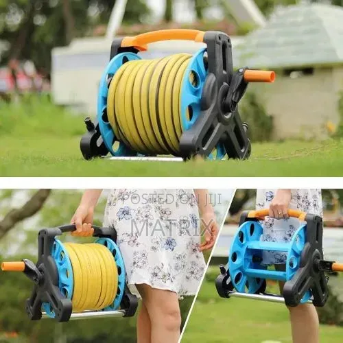 Garden Hose Reel Stand Portable Water Pipe Storage Rack Cart Holder