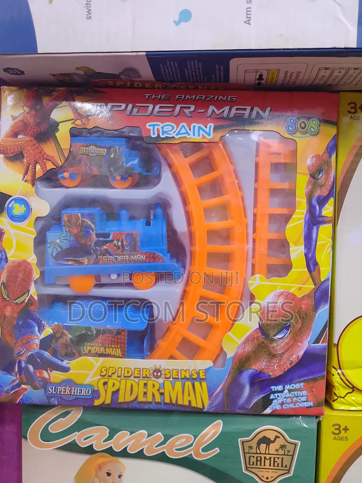 Spider-Man Battery-Operated Toy Train Set