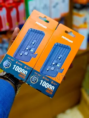 Amaya Power Bank 10000mAh Built-in Cables Fast Charge