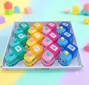 12pcs/Set Small Colorful Plastic Toy Trains