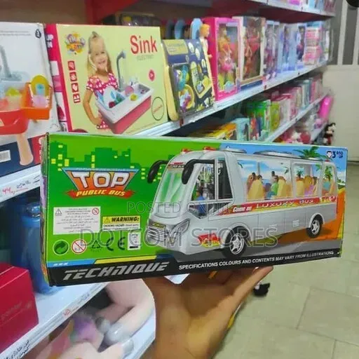 Top Public Bus Battery-Operated Toy With Lights and Music