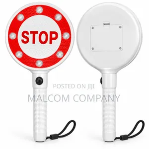 LED Traffic STOP Sign With Handheld Pole – Uganda