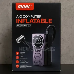 Tyre Inflator Air Compressor - Cordless Car Air Pump With LED Light