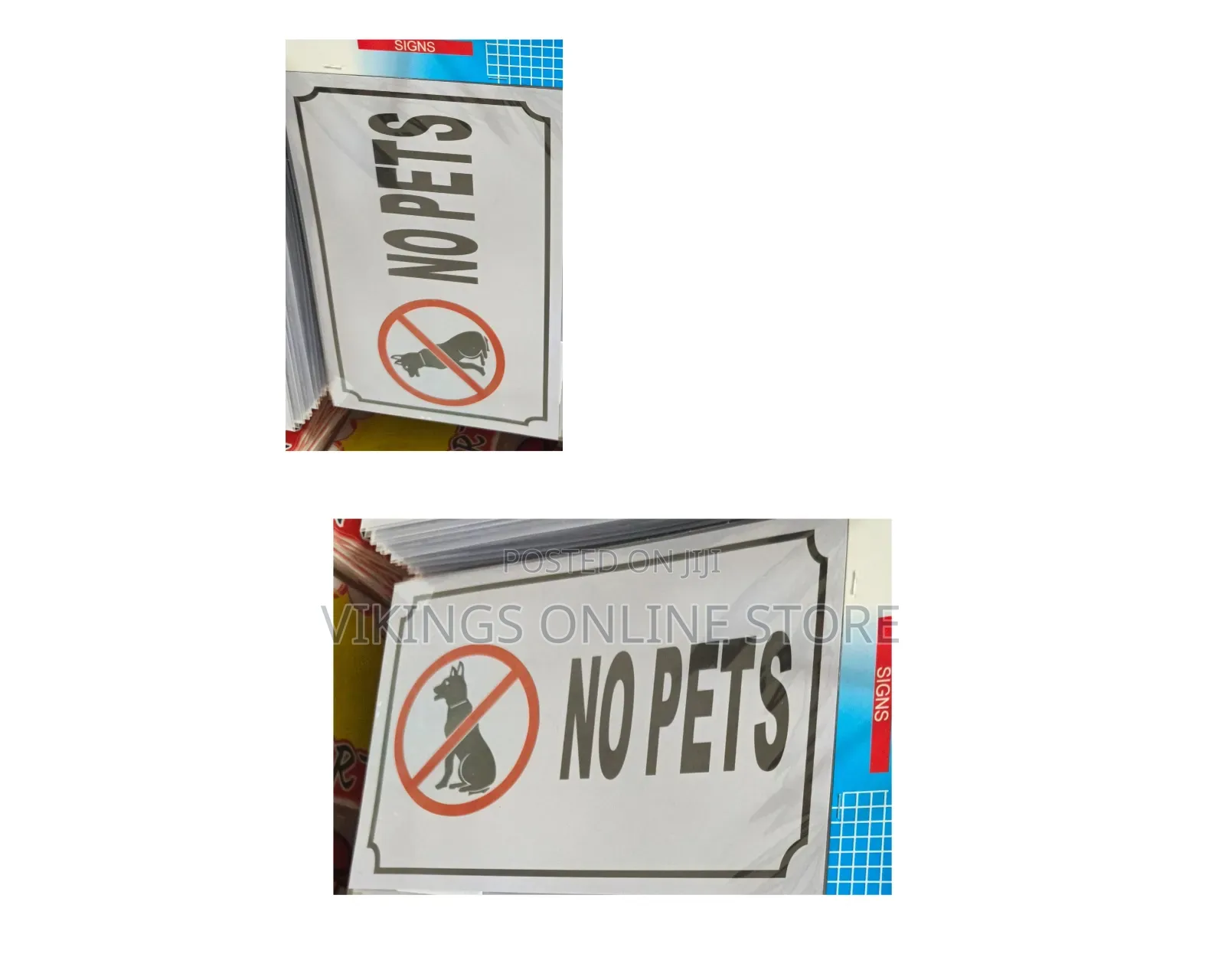 5 Pieces A4 Size ,NO PETS Sign Sticker