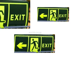 Glow in Dark Emergency Exit Sign Sticker