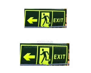 5 Pieces Glow in Dark Emergency Exit Sign Sticker