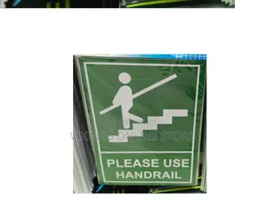 5 Pieces A4 Size Please Use Handrail Stairs Sign Sticker