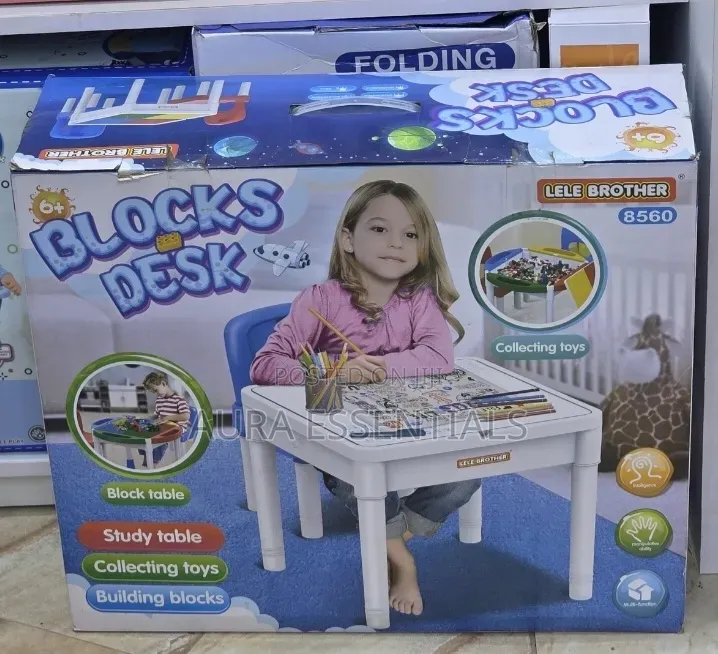 Multi-Functional Children's Activities Block Desk