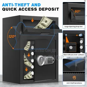 Biometric Steel Drop Deposit Fireproof Safe