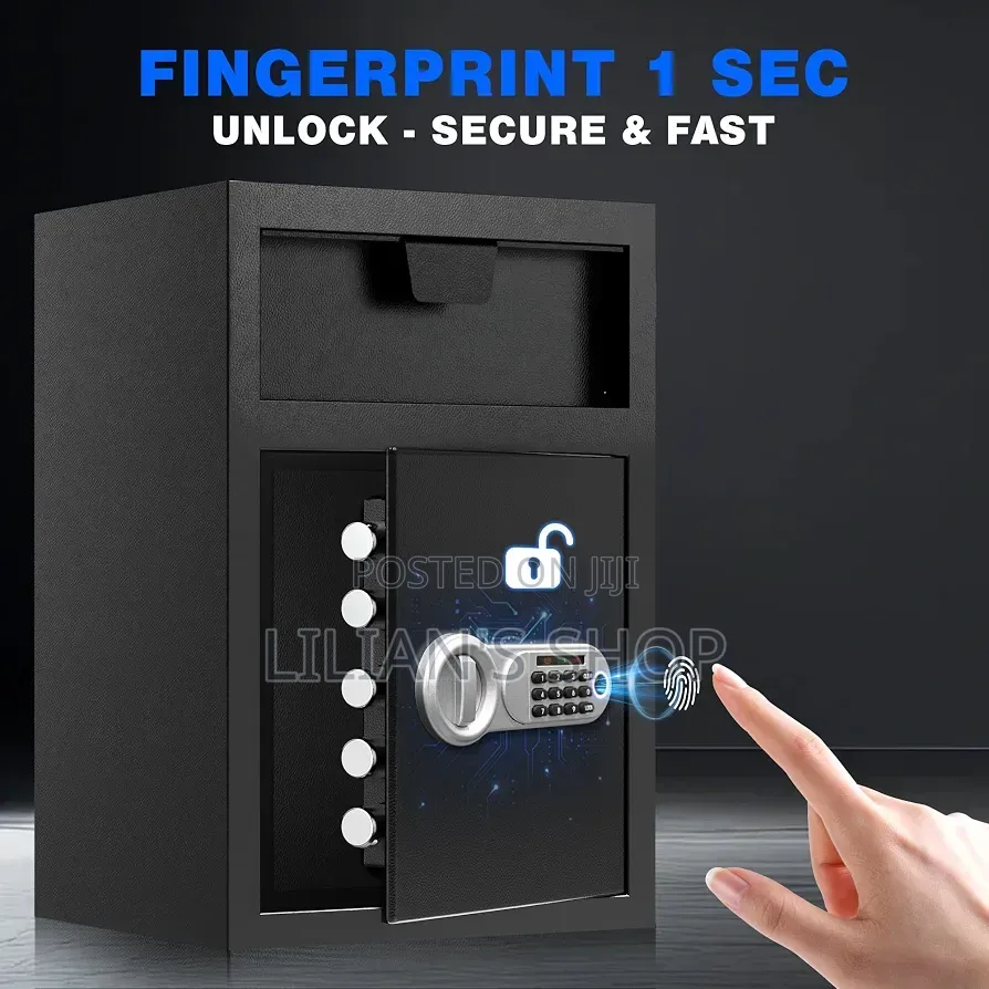 Biometric Steel Drop Deposit Fireproof Safe