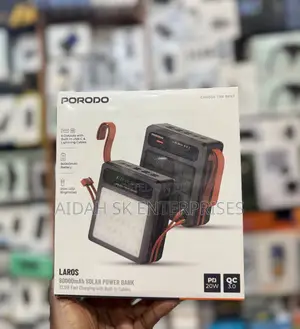 Porodo Laros Solar Power Bank With 22.5W Fast Charging