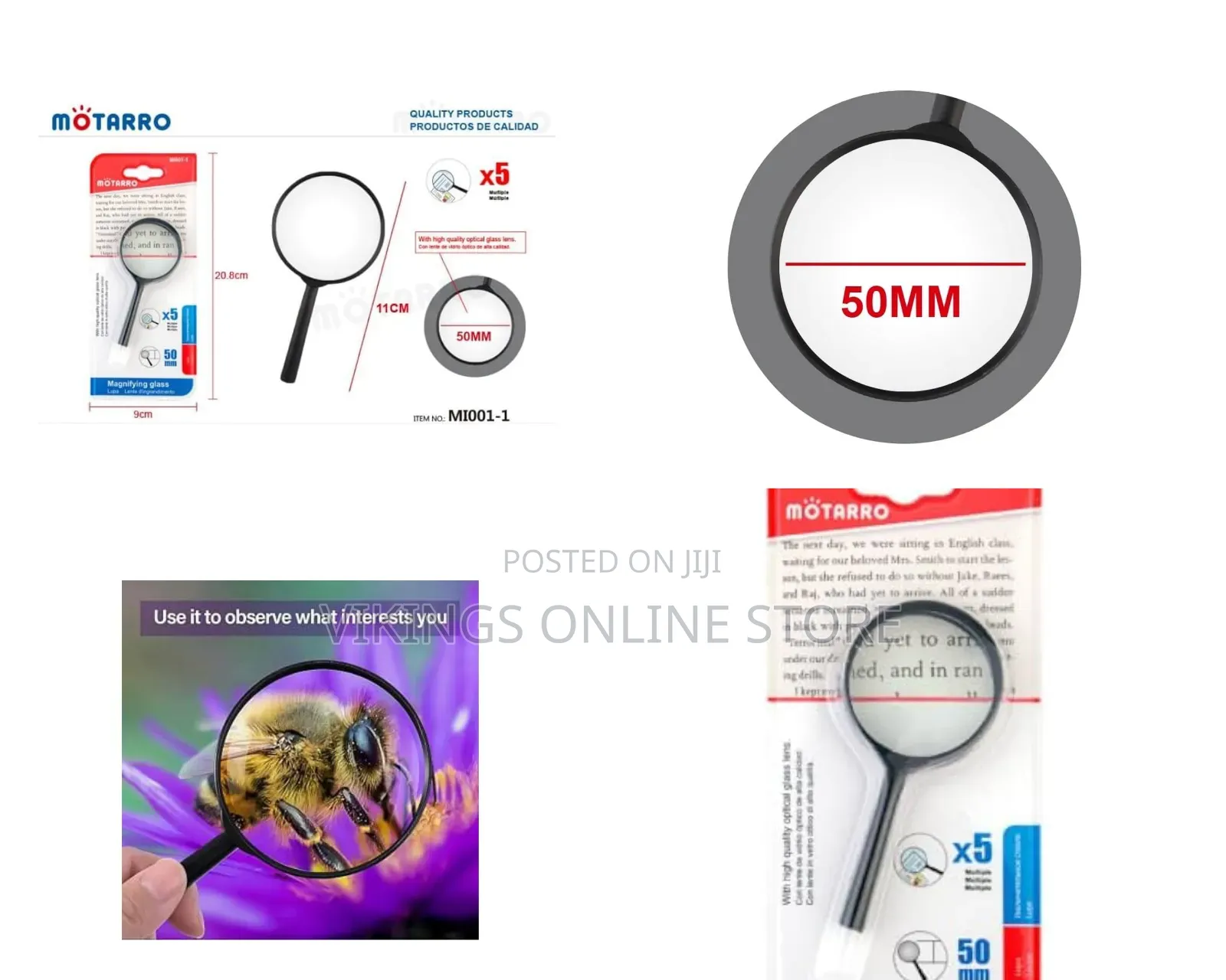Magnifying Glass 5X Large Handheld Magnifying Glass for Seniors Kids