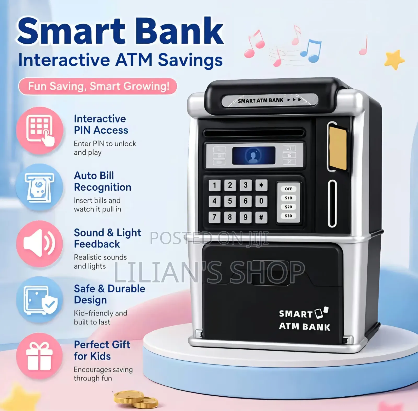 Kids Smart Interactive Atm Money Saving Box