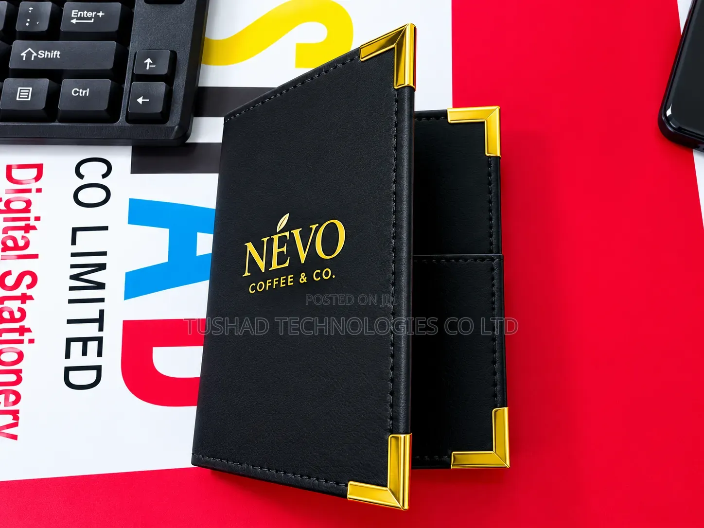 Branded Menu Bill Folder / Holder, Leather Money / Change Presenter