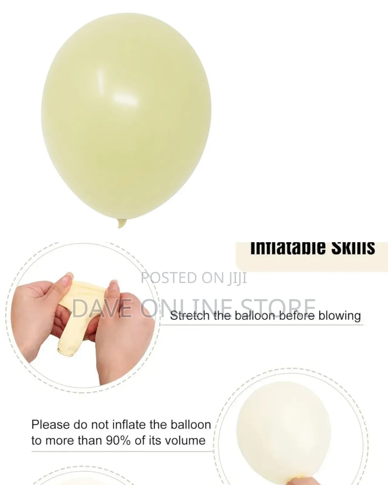 100pcs 12′′ 3.2g Party Time Standard Ivory White Latex Balloons 