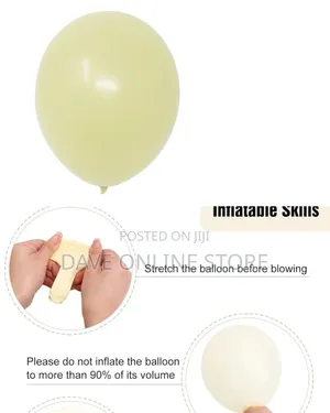 100pcs 12′′ 3.2g Party Time Standard Ivory White Latex Balloons 
