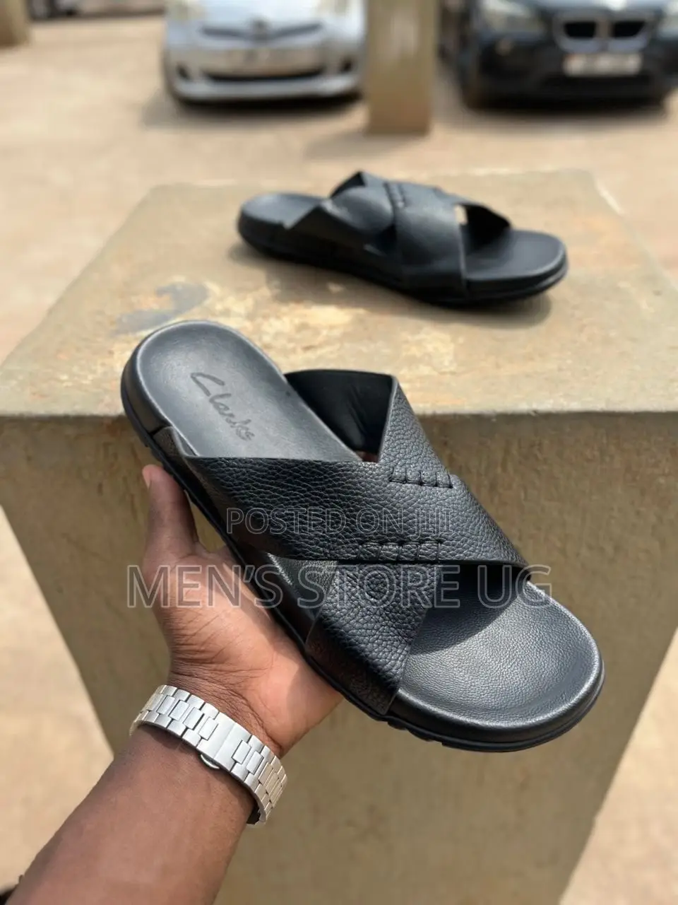 Clarks Cross Premium Leather Rubber Soft Genuine Sandals