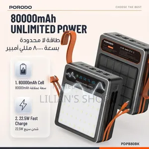 Porodo Laros 80000mAh Solar Power Bank