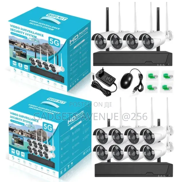 Wireless 5G WiFi Video Surveillance Camera Kits, Available in 4-Camera