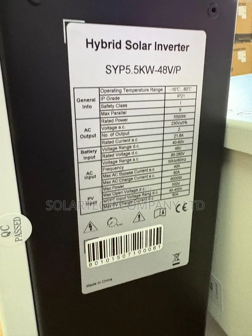 GOTOSOLAR SYP 5.5KW 48V Hybrid Inverter | 6000W Solar Input