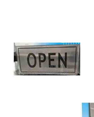 OPEN Door Sign Signs Self Adhesive Silver Easy Stick Card Sticker