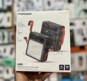 Porodo Laros 80000mAh Solar Power Bank,