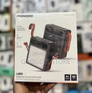 Porodo Laros 80000mAh Solar Power Bank,