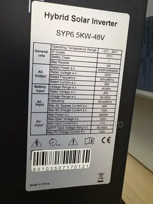 Gotosolar Syp 6.5kw 48v Solar Inverter 120a